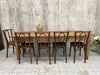 218cm Rustic Taper Leg Dining Table
