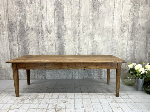 218cm Rustic Taper Leg Dining Table