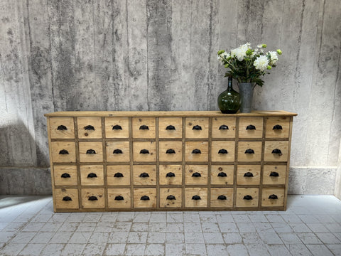 Rustic Apothecary Sideboard Storage 36 Drawers