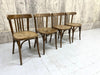 Set of 4 Saddle Back Bentwood Bistro Chairs