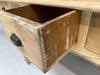 Rustic Two Piece Dresser with Shelves and Drawers