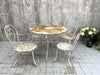 2 Metal Garden Chairs + 2 Carvers + Circular Table With Umbrella Hole