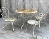 2 Metal Garden Chairs + 2 Carvers + Circular Table With Umbrella Hole