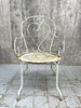 2 Metal Garden Chairs + 2 Carvers + Circular Table With Umbrella Hole