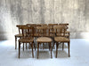 Set of 11 Saddle Back Bentwood Bistro Chairs