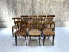 Set of 11 Saddle Back Bentwood Bistro Chairs