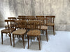 Set of 11 Saddle Back Bentwood Bistro Chairs