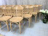 Set of 6 Baumann Style Blond Bentwood Bistro Chairs painted red