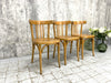 Set of 3 Blonde Saddle Back Bistro Chairs