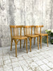 Set of 3 Blonde Saddle Back Bistro Chairs
