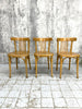 Set of 3 Blonde Saddle Back Bistro Chairs