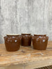 Set of Three Brown French Confit Pots