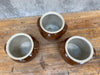 Set of Three Brown French Confit Pots