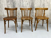 Set of 3 Mismatching Matching Saddle Back Bistro Chairs