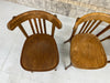 Set of 3 Mismatching Matching Saddle Back Bistro Chairs
