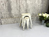 Set of Three Stacking 1930's Style Tolix Cream Coloured Metal Stools