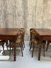 Set of 4 French Bistro Tables with Turned Legs