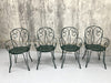 Set of 4 Forest Green Metal Garden Chairs