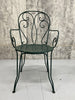 Set of 4 Forest Green Metal Garden Chairs