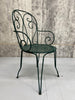 Set of 4 Forest Green Metal Garden Chairs