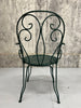 Set of 4 Forest Green Metal Garden Chairs