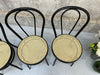 Set of 4 Black Round Back Black French Bistro Chairs