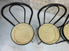 Set of 4 Black Round Back Black French Bistro Chairs