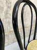 Set of 4 Black Round Back Black French Bistro Chairs