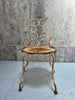 Set of Four Antique Chippy Paint and Rusty Metal Garden Chairs