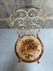 Set of Four Antique Chippy Paint and Rusty Metal Garden Chairs