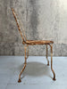 Set of Four Antique Chippy Paint and Rusty Metal Garden Chairs