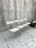 Set 4 WHite Folding Bistro Garden Chairs