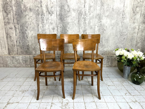 Set of 5 Thonet Bistro Chairs