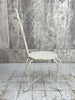 Set of Six White French Decorative Metal Garden Carver (3) and Chairs (3)