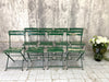 Set of 8 Green Folding Bistro Garden Chairs
