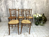 Set of Five French Bentwood Cane Bistro Chairs