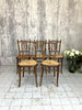 Set of Five French Bentwood Cane Bistro Chairs