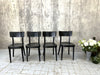 Set of Four French Black Bentwood Bistro Chairs