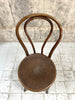 Set of 6 Bentwood Round Back Bistro Chairs with Embossed Seat Pad
