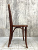 Set of 6 Bentwood Bistro Chairs with Faux Cane Seat Pad