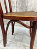 Set of 6 Bentwood Bistro Chairs with Faux Cane Seat Pad