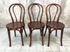 Set of 3 Round Back Bentwood French Bistro Chairs