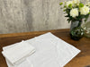 Set of 10 French Monogrammed 'NM', 'WN' White Linen Vintage Serviettes Napkins