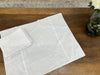 Set of 10 French Monogrammed 'NM', 'WN' White Linen Vintage Serviettes Napkins