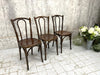 Set of 3 Dark Bentwood French Bistro Chairs