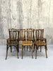 Set of 7 Missmatching Matching Bentwood Bistro Chairs