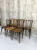 Set of 7 Missmatching Matching Bentwood Bistro Chairs