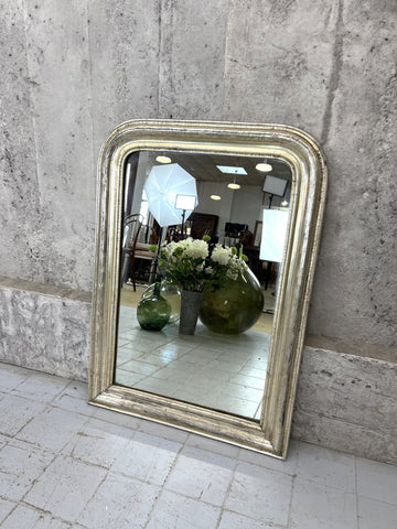88cm High Silver Leaf French Louis Philippe Mirror