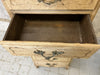 Small Stripped Oak Tall Boy Chest of Drawers