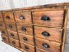 Rustic Table Top Workshop/Atelier Chest of 16 Drawers